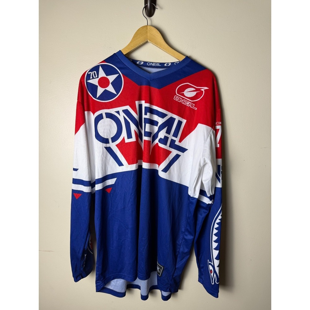 O'Neal Racing Jersey Shirt Mens XL Blue Red Long Sleeve Motocross Top